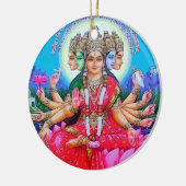 Göttin Gayatri Devi Gottheit Keramik Ornament (Links)