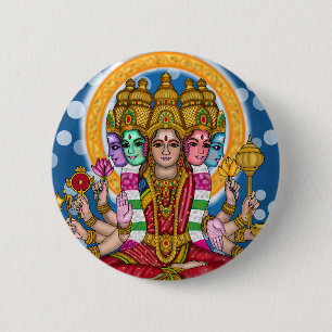 Göttin Gayatri Vintage-Knopf Button