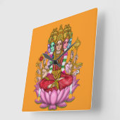 Göttin Gayatri Wanduhr (Winkel)