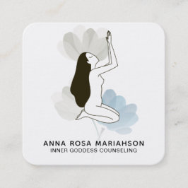 *~* Göttin Gebet Heilige Blumenpastel Meditat Quadratische Visitenkarte