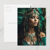 *~ GÖTTIN GEBURTSTAG Smaragd Boho AP53 Postkarte (Vorne/Hinten)