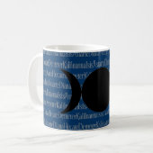 Göttin-Gesang (blau) Kaffeetasse (Vorderseite Links)