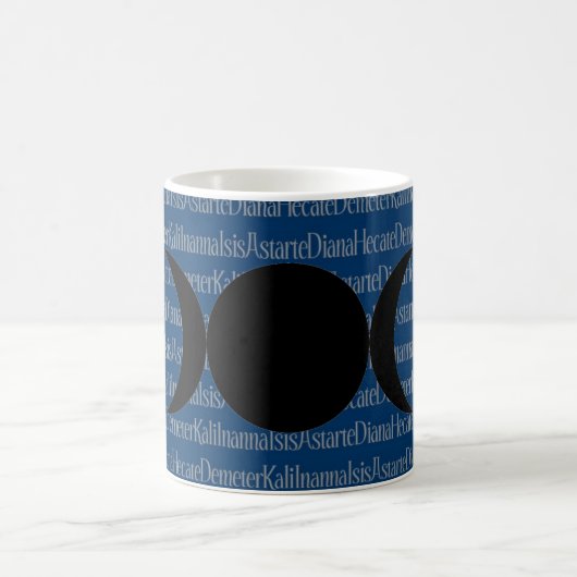 Göttin-Gesang (blau) Kaffeetasse (Mittel)