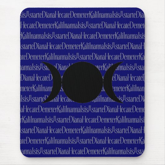 Göttin-Gesang (dunkelblau) Mousepad (Vorne)