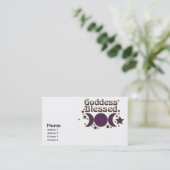 Göttin gesegnete Visitenkarten Visitenkarte (Stehend Vorderseite)