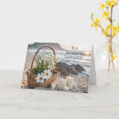 Göttin Glückliche Mutter Gottes mit Kerzen Karte (Gelbe Blume)
