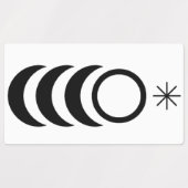 Göttin, Gott und Tempelzeichen Etiketten (Design 1)