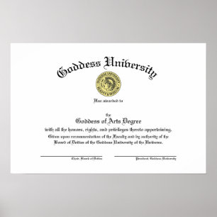 Göttin-Hochschuldiplom-Plakat Poster