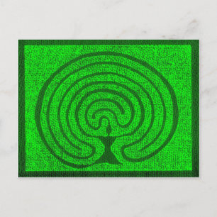 Göttin im Labyrinth 1 Postkarte