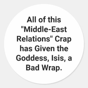 Göttin, Isis, war hier das erste Hankamer Artjunkh Runder Aufkleber