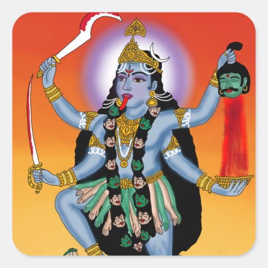 Göttin Kali Aufkleber (Vorderseite)