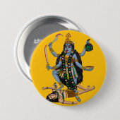Göttin Kali Knopf Button (Vorne & Hinten)