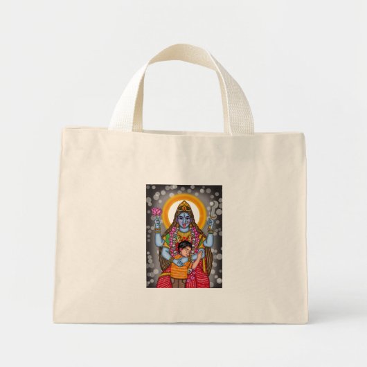 Göttin Kali-Tasche Mini Stoffbeutel (Vorne)