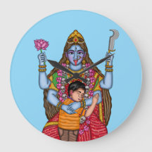 Göttin Kali Wanduhr