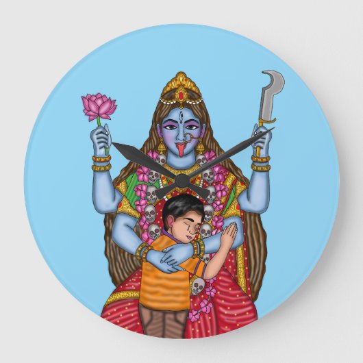 Göttin Kali Wanduhr (Vorderseite)