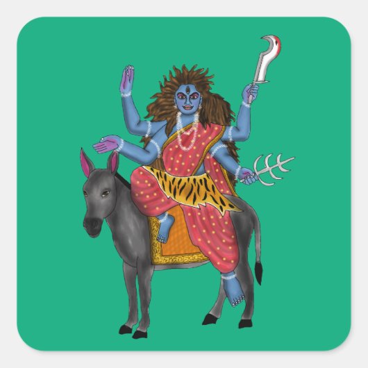 Göttin Kalratri Aufkleber (Vorderseite)