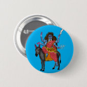 Göttin Kalratri Knopf Button (Vorne & Hinten)