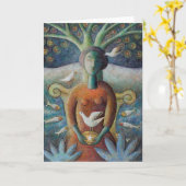 Göttin Karte (Gelbe Blume)