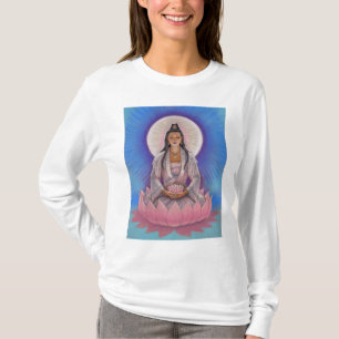 Göttin Kuan Yin langer Hülsen-T - Shirt