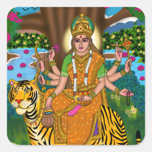 Göttin Kushmanda Aufkleber