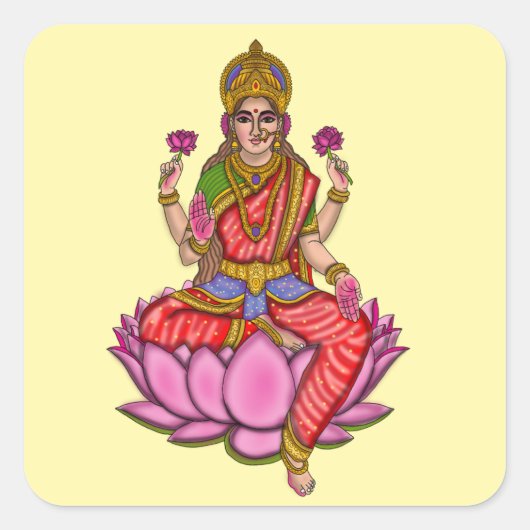 Göttin Lakshmi Aufkleber (Vorderseite)