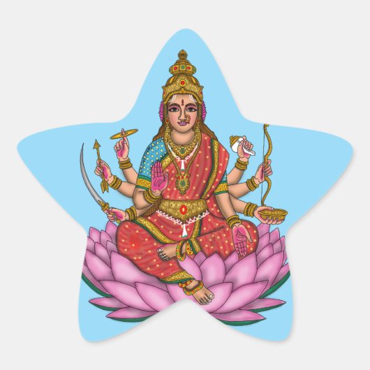 Göttin Lakshmi Aufkleber (Vorderseite)