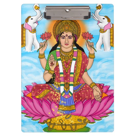 Göttin Lakshmi Clipboard Klemmbrett (Vorderseite)