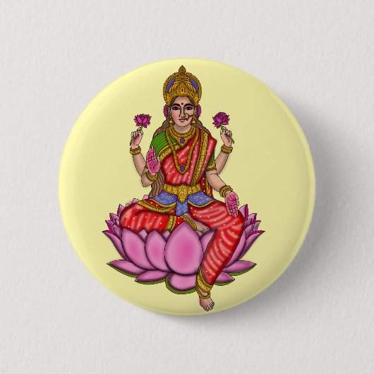 Göttin Lakshmi Knopf Button (Vorderseite)