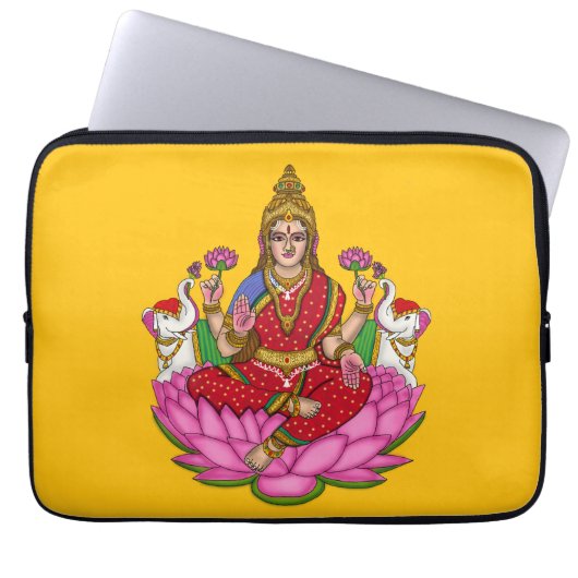 Göttin Lakshmi Laptopschutzhülle (Vorderseite)