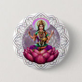 Göttin Lakshmi Mandala Button (Vorderseite)