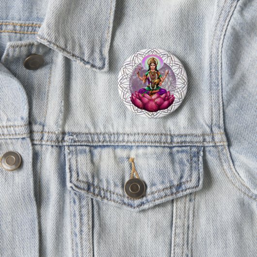 Göttin Lakshmi Mandala Button (Beispiel)