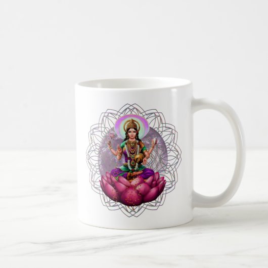 Göttin Lakshmi mandala Kaffeetasse (Rechts)