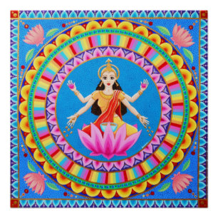Göttin Lakshmi Mandala Poster