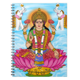 Göttin Lakshmi Notizbuch Notizblock
