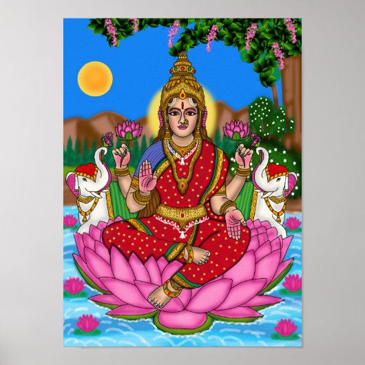 Göttin Lakshmi Poster (Vorne)