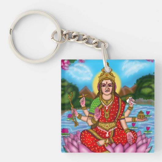 Göttin Lakshmi Schlüsselanhänger (Vorderseite)