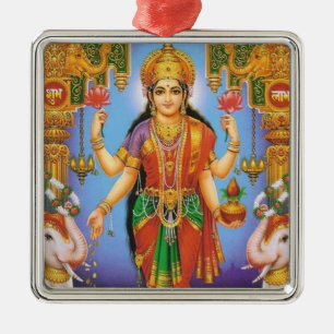 Göttin-Lakshmi Silbernes Ornament