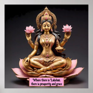 Göttin Lakshmi: Symbol des Wohlstands und des Über Poster