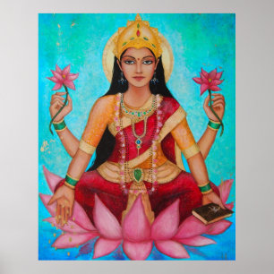 Göttin Lakshmi - ursprüngliche Kunst durch Dori Poster