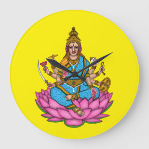 Göttin Lakshmi Wanduhr