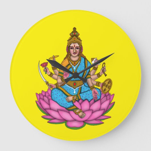 Göttin Lakshmi Wanduhr (Vorderseite)