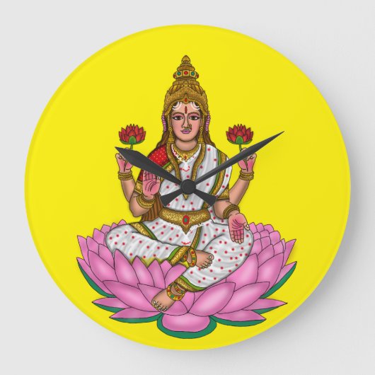 Göttin Lakshmi Wanduhr (Vorderseite)