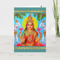 Göttin Lakshmi weiße Elefanten Diwali Malerei