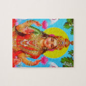 Göttin Lakshmi weiße Elefanten Diwali Malerei Puzzle (Horizontal)