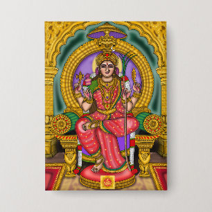 Göttin Lalita Tripurasundari Knopf Button