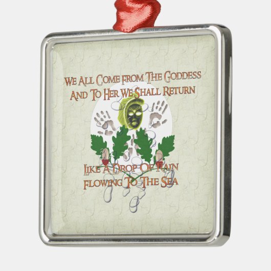 Göttin-Lied Silbernes Ornament (Links)