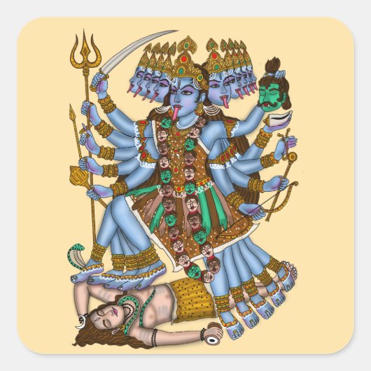 Göttin Mahakali Aufkleber (Vorderseite)