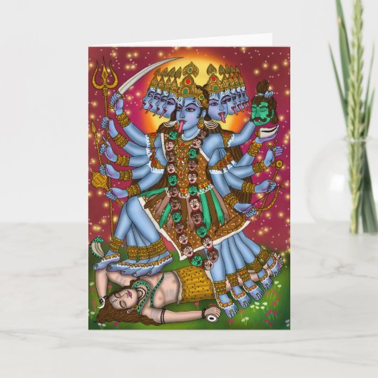 Göttin Mahakali Poster Karte (Vorderseite)