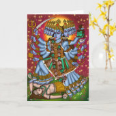 Göttin Mahakali Poster Karte (Gelbe Blume)