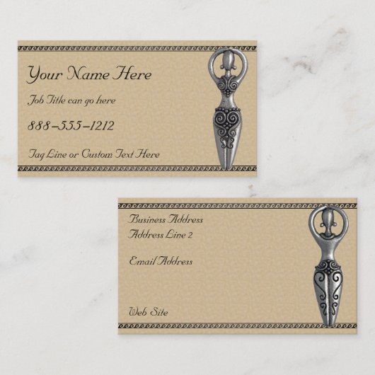 Göttin mit dem griechischen Wave Frame Visitenkarte (Vorne/Hinten)